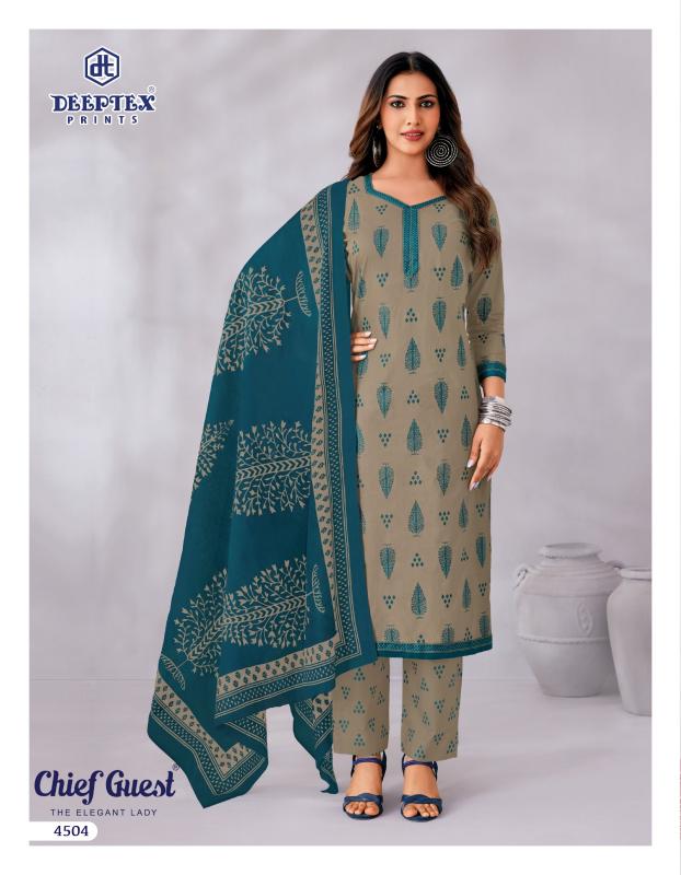 Deeptex chief guest vol 45 cotton dress material wholesale jetpur gujarat
